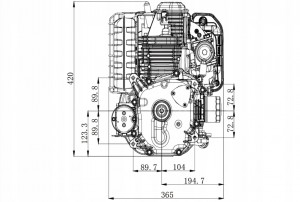 Двигатель бензиновый Zongshen XP 380