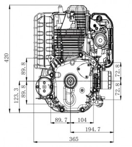 Двигатель бензиновый Zongshen XP 440